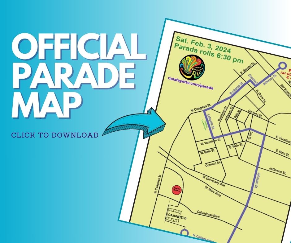 Krewe of Rio Official Parade Map